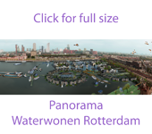 WaterWonen Rotterdam Panorama door Bart van Bueren