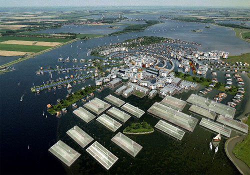 Nieuw-Arcani kan onze toekomst zijn. In dit ontwerp wonen mensen in drijvende steden. Het idee werd ingestuurd voor de prijsvraag 'Waterlandschap van de Toekomst' van het Ministerie van Verkeer en Waterstaat. Onder de bedenkers waren Atos Origin en Advin.